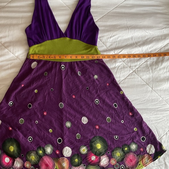 Whimsical Purple and Green Summer Dress - Picture 9 of 9